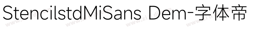 StencilstdMiSans Dem字体转换